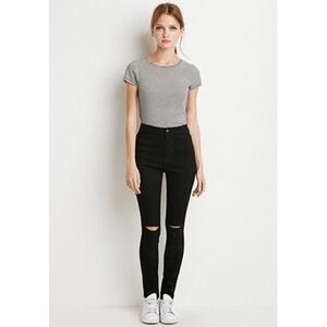 Forever 21 Contemporary Split Knee Jeans sz 28
